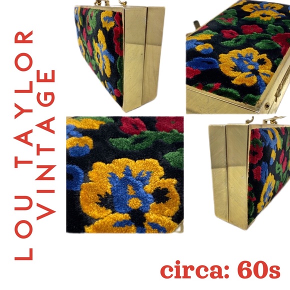 Vintage LOU TAYLOR Chrome Box Bag, circa 60sππ½ - Picture 11 of 12